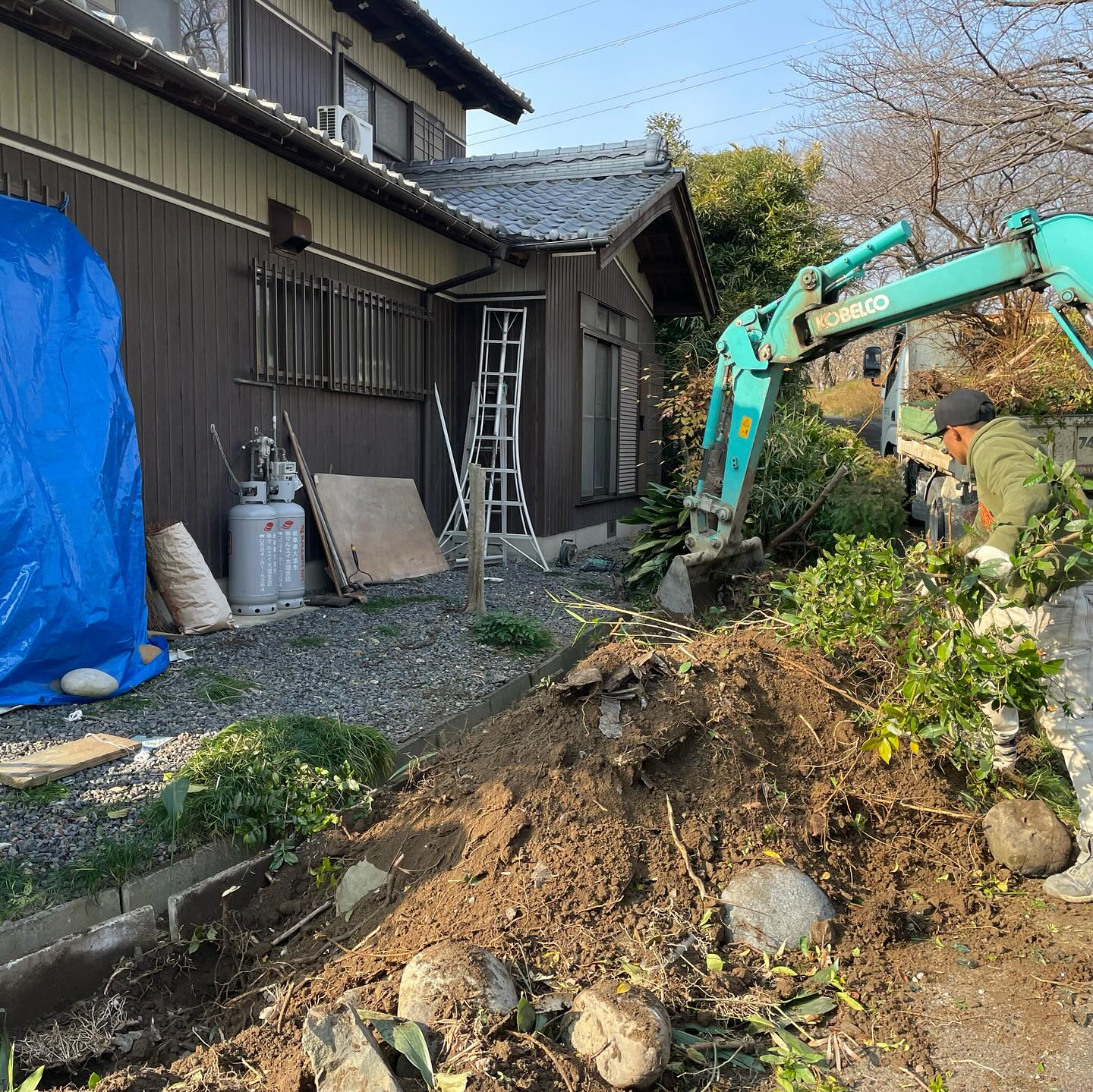 岐阜県輪之内で、お庭のリフォームをお手伝いさせていただきまし...